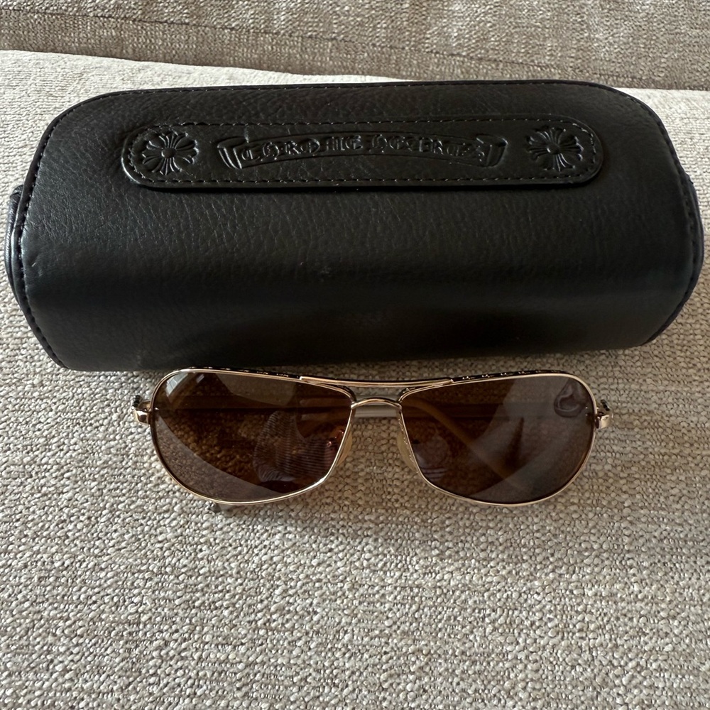 Chrome Hearts Brown Sunglasses plus case- never worn